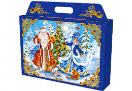 Новогодняя упаковка «Портфель Снежный праздник» 1200-1500 г.