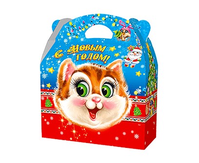 Новогодний подарок "Коробка с маской Кот"
